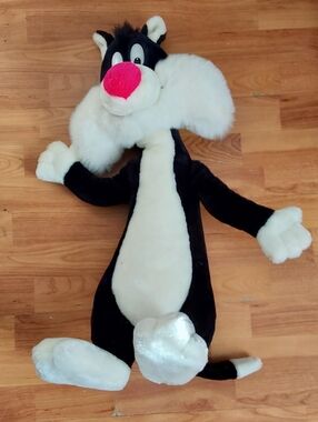 ☆Rare VTG 27” Looney Tunes Sylvester Cat 1999 Ace Novelty Co Stuffed plush used☆